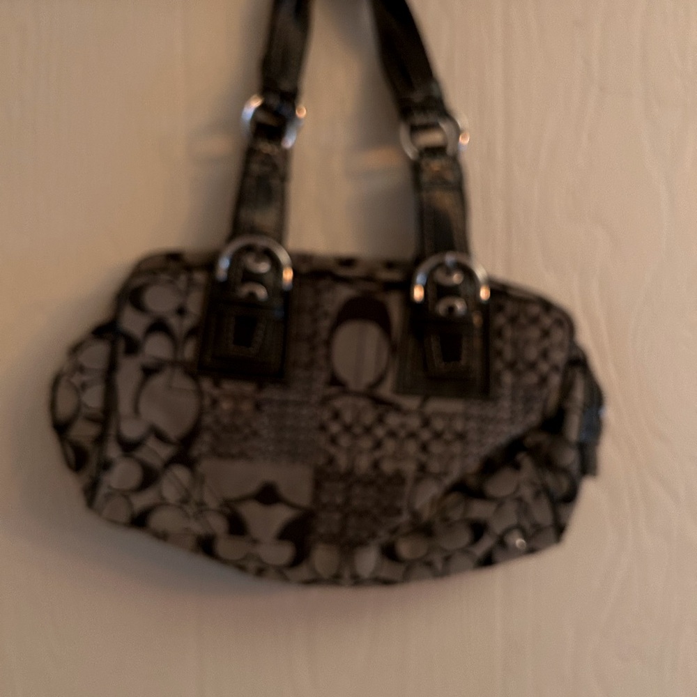 Stylish Black and Gray Handbag